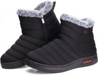stay cozy and safe with temofon women's winter snow boots: anti-slip, fur-lined ankle booties for outdoor adventures logo