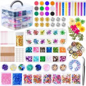 img 4 attached to Level Up Your Resin Crafts With Thrilez Resin Decoration Kit: Featuring Dried Flowers, Glitter Sequins, Mica Powder, Foil Flakes And Epoxy Resin Fillers - Perfect For Jewelry Making And DIY Crafts!