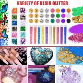 img 1 attached to Level Up Your Resin Crafts With Thrilez Resin Decoration Kit: Featuring Dried Flowers, Glitter Sequins, Mica Powder, Foil Flakes And Epoxy Resin Fillers - Perfect For Jewelry Making And DIY Crafts!