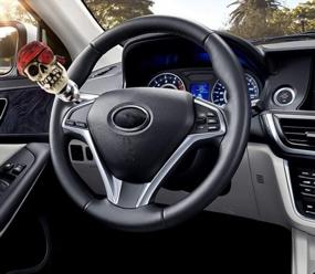 img 3 attached to Upgrade Your Driving Experience With The Lunsom Skull Steering Wheel Spinner In Red - Steer Control Turning Knob And Assist Grip Knob For Enhanced Vehicle Maneuverability