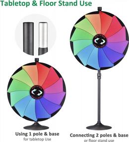 img 2 attached to 36-Inch Prize Wheel For Tabletop Or Floor Stand Displays At Tradeshows And Carnivals With Banner Stand And Spinning Wheel Backdrop Stand Kit By WinSpin