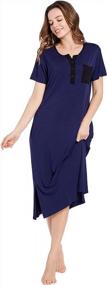 img 2 attached to Women'S V Neck Nightgowns: ASIMOON Loungewear For Comfy Sleepwear Style.