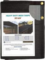 get ultimate shade and protection with windscreensupplyco heavy duty black knitted mesh tarp - ideal for greenhouse, garden, canopy, pools, dump trucks with 60-70% shade logo
