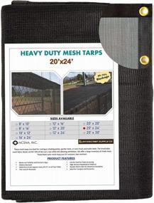 img 4 attached to Get Ultimate Shade And Protection With Windscreensupplyco Heavy Duty Black Knitted Mesh Tarp - Ideal For Greenhouse, Garden, Canopy, Pools, Dump Trucks With 60-70% Shade