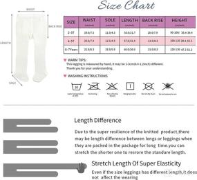 img 2 attached to 🧦 BOOPH Girls Tights: Cozy Cable Knit Cotton Footed Leggings for Baby and Toddler Stocking Pants