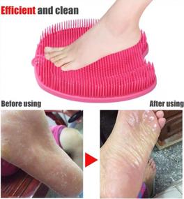 img 2 attached to Pamper Your Feet With GuanZo'S Extra Large Shower Foot Scrubber For Improved Circulation And Exfoliation