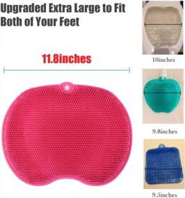 img 1 attached to Pamper Your Feet With GuanZo'S Extra Large Shower Foot Scrubber For Improved Circulation And Exfoliation