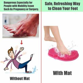 img 3 attached to Pamper Your Feet With GuanZo'S Extra Large Shower Foot Scrubber For Improved Circulation And Exfoliation