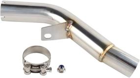 img 3 attached to 🏍️ Suzuki GSXR 600/750 Slip On Exhaust Muffler Mid Pipe by NICECNC (2008-2010) - Enhanced Performance and Sound!