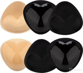 img 4 attached to Breathable Silicone Bra Inserts for Women - Lift Breast Pads Push Up Sticky Bra Cups (3 Pairs)