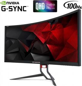 img 3 attached to Acer Predator Z35P Bmiphz - 🖥️ 3440x1440, 100Hz, Curved Monitor with HD Display