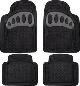 img 4 attached to FH Group F11310GRAY Universal Fit Trimmable Climaproof™ For All Weather Protection Heavy Duty Rubber Gray Automotive Floor Mats Fits Most Cars