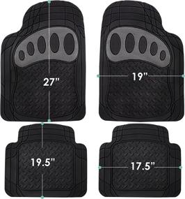 img 3 attached to FH Group F11310GRAY Universal Fit Trimmable Climaproof™ For All Weather Protection Heavy Duty Rubber Gray Automotive Floor Mats Fits Most Cars