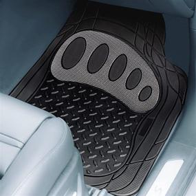 img 1 attached to FH Group F11310GRAY Universal Fit Trimmable Climaproof™ For All Weather Protection Heavy Duty Rubber Gray Automotive Floor Mats Fits Most Cars