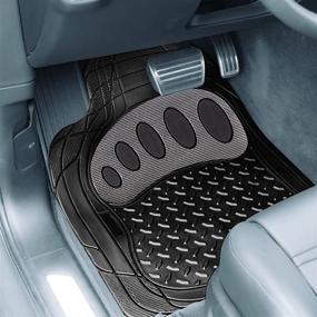 img 2 attached to FH Group F11310GRAY Universal Fit Trimmable Climaproof™ For All Weather Protection Heavy Duty Rubber Gray Automotive Floor Mats Fits Most Cars