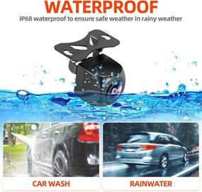 img 1 attached to 🚗 SizxNanv HD Car Rear View Backup Camera - 170 Degree Wide View, Night Vision, IP68 Waterproof, Universal Reversing Camera for Cars, Pickups, SUVs, RVs, Vans, with Radio Stereo Navigation DVD - 12V Only