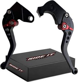 img 4 attached to Optimized Short Brake and Clutch Levers for 2006-2015 ZX10R, 2007-2017 ZX6R, ZX636, 2007-2016 Z1000, Z1000SX/NINJA1000/TOURER 2011-2016, Z750R - Black