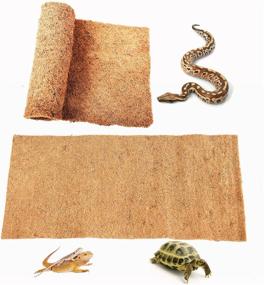 img 4 attached to 🦎 SISIPAI LIFE Reptile Carpet: Natural Coconut Fiber Pet Terrarium Liner - 36" x 18" Tortoise Carpet Mat for Lizard, Snake, Chameleon, Turtle, Bearded Dragon - Reptile Bedding Supplies