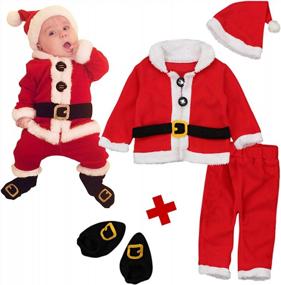 img 3 attached to Подготовьте своего малыша к Рождеству с набором костюмов Санта-Клауса FIOMVA'S