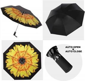 img 1 attached to Windproof MRTLLOA Travel Umbrella - Compact Folding And Reverse Design, Automatic Umbrella For Women & Men. Perfect Gift For Parents, Friends, Or Colleagues.