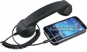 img 1 attached to Enhance Your Mobile Experience With Softalk'S Wired Retro Handset Compatible With IPhone, Samsung, IPad, Androids, HTC, And Blackberry