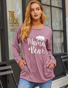 img 2 attached to Nlife Mama Bear Mothers Day Shirt For Gifts Moms Graphic Tees With Sayings Womens Tshirts Tops