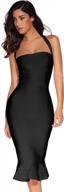 halter fishtail bandage dress for women, made with rayon - perfect for parties logo
