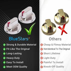 img 3 attached to Ultra Durable DG64-00472A DG64-00347A Dial Knob Stainless Steel Surface Replacement Part By Blue Stars - Exact Fit For Samsung Range Oven - Replaces PS10058981 AP5949480 - Pack Of 2