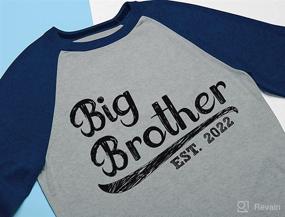 img 2 attached to 👕 Big Brother 2022 Gift: Cool Toddler Boys' 3/4 Sleeve Raglan Shirt