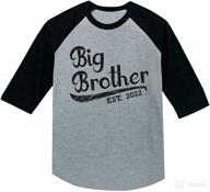 👕 big brother 2022 gift: cool toddler boys' 3/4 sleeve raglan shirt логотип