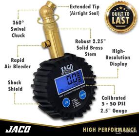 img 3 attached to JACO Elite Digital Low Pressure Tire Gauge - Accurate 30 PSI Measurement