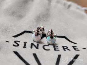 img 8 attached to 🦄 Hypoallergenic Opal Unicorn Earrings: Perfect Christmas Gifts for Girls and Women - Ideal Birthday Gifts for Granddaughter, Daughter, and Girls