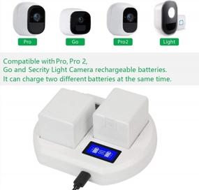 img 3 attached to Complete Charging Solution For Arlo Cameras And Security Lights - LCD Display Charger Compatible With Rechargeable Batteries