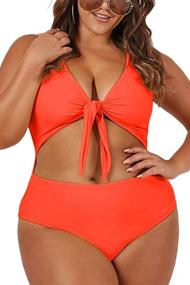 img 4 attached to 🩱 Haloon Oversized Junior Swimsuit for Women's Clothing via Swimsuits & Cover Ups