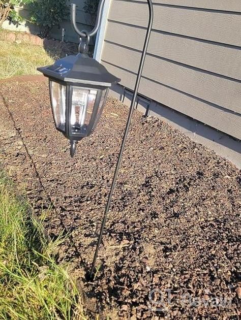 img 1 attached to 2 Pack Maggift 34 Inch Hanging Solar Lights With Dual Use Shepherd Hooks - Outdoor Coach Lighting review by Jim Polacek