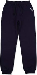 img 4 attached to AMERICLOUD Sweatpants Adjustable Drawstring Black XL Boys' Clothing : Active