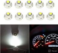 wljh 10x white t3 neo wedge 3030 smd chipset 8mm base led car instrument cluster bulb dashboard gauge hvac ac heater climate controls lamps radio switch indicator interior light replacement logo