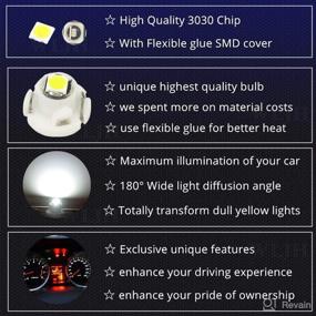 img 3 attached to WLJH 10x White T3 Neo Wedge 3030 SMD Chipset 8mm Base LED Car Instrument Cluster Bulb Dashboard Gauge HVAC AC Heater Climate Controls Lamps Radio Switch Indicator Interior Light Replacement