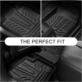 img 2 attached to 🚗 Aosky Car Floor Liner for 2016-2021 Honda Civic - All-Weather Automotive Mat, Waterproof Rubber, Non-Slip, Durable (1st &amp; 2nd Row Black)