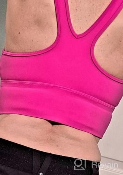 img 1 attached to Ruched Yoga Crop Bra Top For Women - Lavento'S Stylish V-Neck Racerback Sports Bra review by Keith Mertz