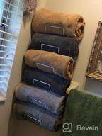 img 1 attached to White Wall Mounted Towel Rack Holder - Sorbus Storage Organizer For Linens review by Brian Rogers