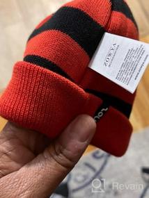 img 5 attached to 🧢 Zowya Reversible Knit Beanie with Stripes and Solid Colors for Boys and Girls, Knitted Cuff Hat - 1 Hat