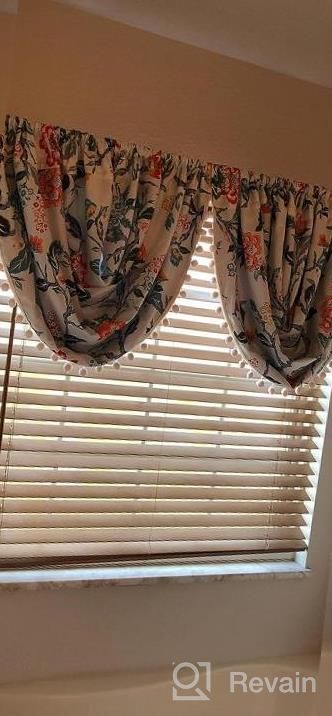 img 1 attached to DriftAway Ada Sketch Waterfall Botanical Flower Floral Leaf Print Thermal Insulated Window Curtain Swag Valance Rod Pocket 52 Inch By 18 Inch Plus 2 Inch Header Multi review by Jesus Jenkins