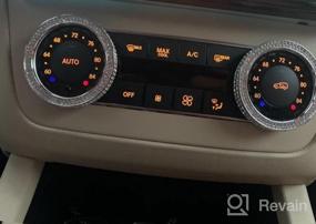 img 6 attached to Mercedes Benz Interior Knob Cover: TopDall Bling Climate Control AC Button Crystal Accessory