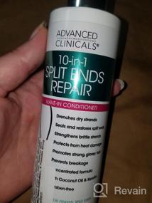 img 4 attached to Advanced Clinicals Hair Care 10-In-1 Split Ends Repair Leave In Conditioner Nourishes & Strengthens Brittle Dry Hair, Restores Split Ends, Prevents Breakage, & Promotes Strong Glossy Hair, 7.5 Fl Oz