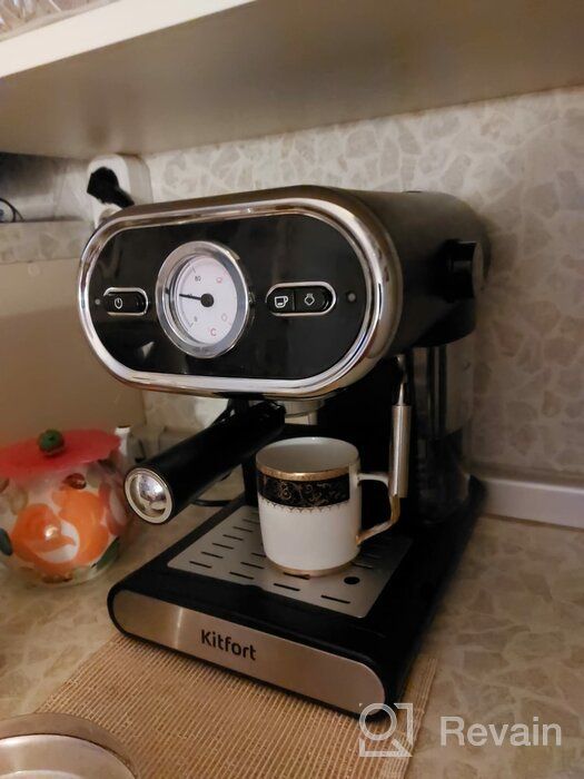 img 1 attached to Rozhkovy coffee maker Kitfort KT-702, black review by Anastazja Adziarejka ᠌