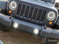 img 1 attached to Front LED Turn Signal Light Compatible With 2007-2017 Jeep Wrangler JK | LITEWAY Fender Side Marker Parking Lights review by Chad Baio