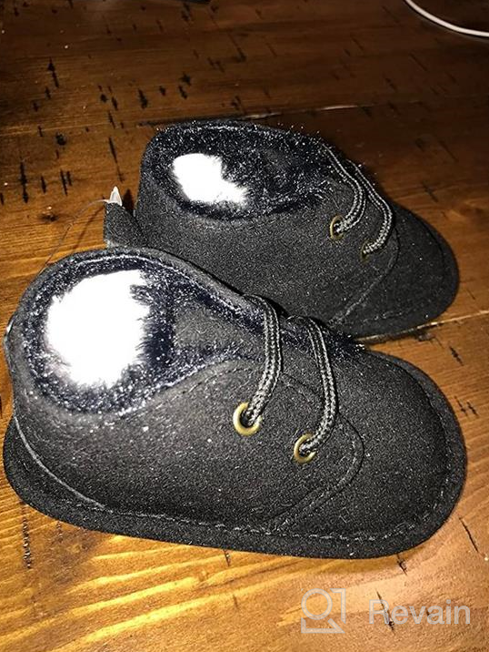 img 1 attached to 👟 Cozy and Stylish: Meckior Winter Newborn Anti-Slip Prewalker Boys' Shoes and Boots review by Ryan Reed