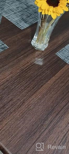 img 1 attached to VEELIKE Dark Wood Wallpaper Peel And Stick Removable Waterproof Wood Grain Contact Paper Self Adhesive Wood Look Contact Paper Vinyl Wrap For Cabinets Countertops Kitchen Furniture Table 15.7''X354'' review by Gucci Breeze