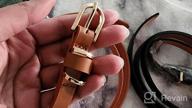 img 1 attached to Upgrade Your Outfit With SANSTHS Set Of 4 Skinny Leather Belts With Gold Alloy Buckles For Women review by Luis Penczak